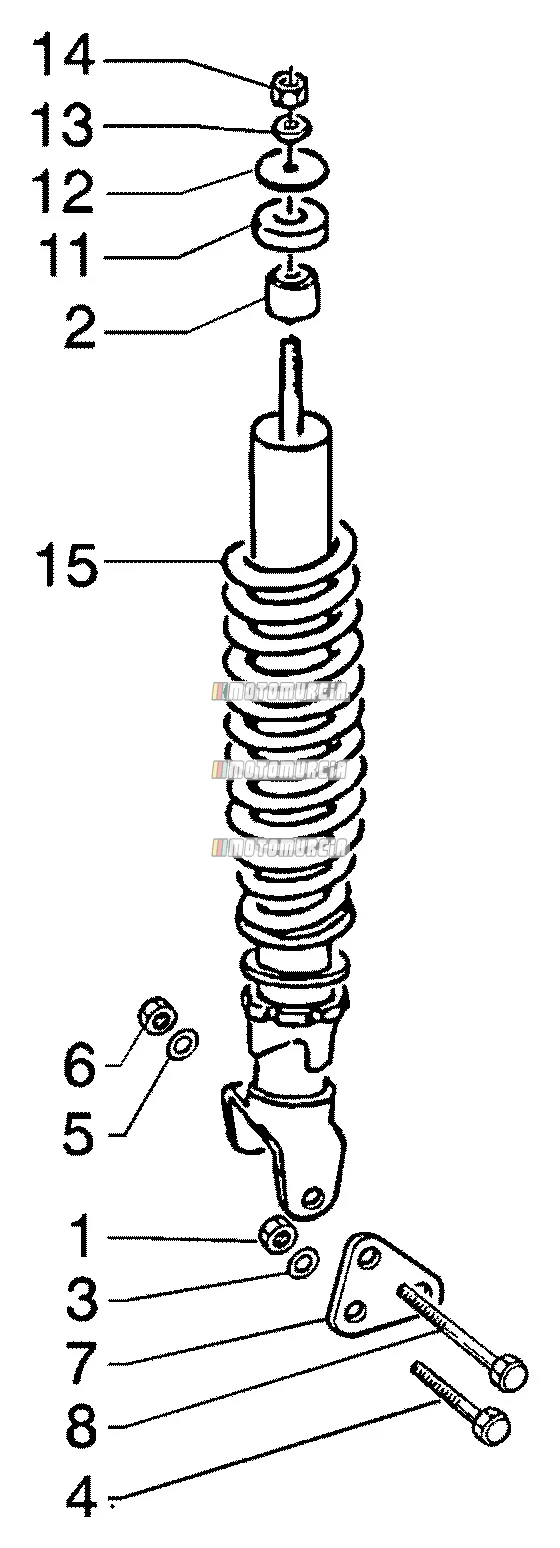 Schokdemper achter
