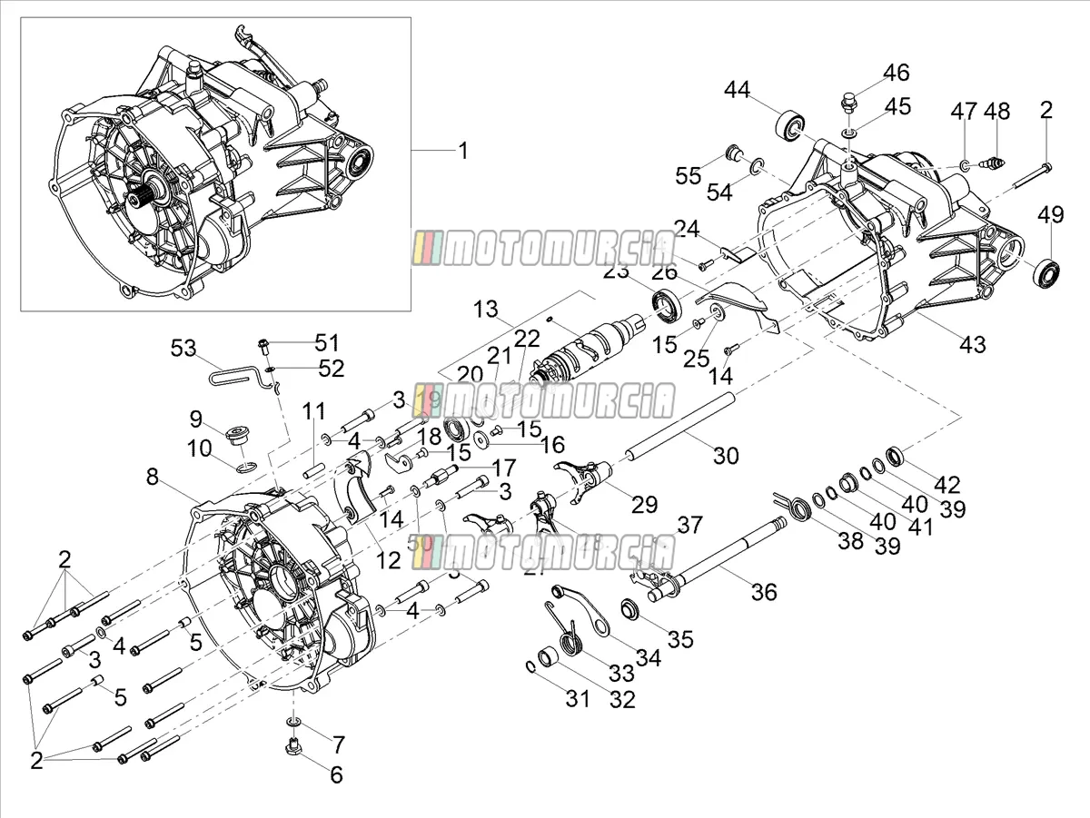 Transmission / Shift drum / Shift Fork