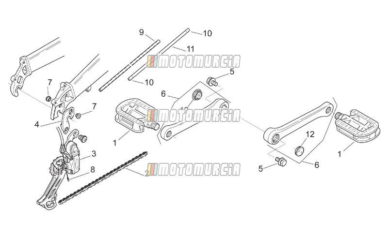 Achterderailleur - Pedaal
