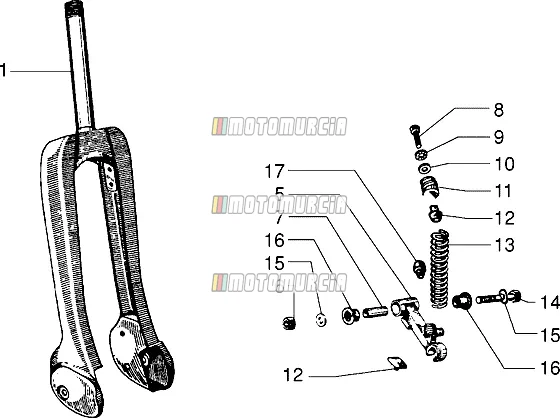 Front Fork Component Parts