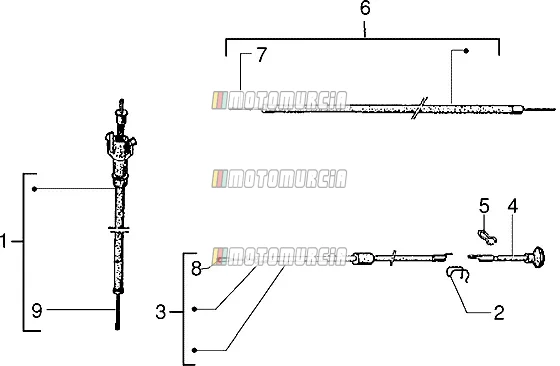 Transmissies achterrem-snelheidsmeter (kms)-choke
