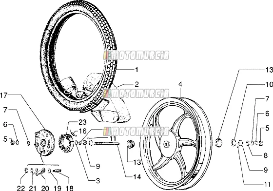 Roue avant en alliage