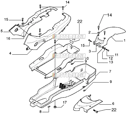Rear Mudguard-undersaddle