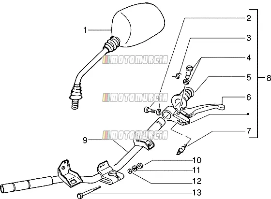 Piezas de componentes de manillars