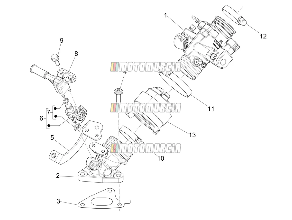 Gasklephuis - injector - inductiekoppeling