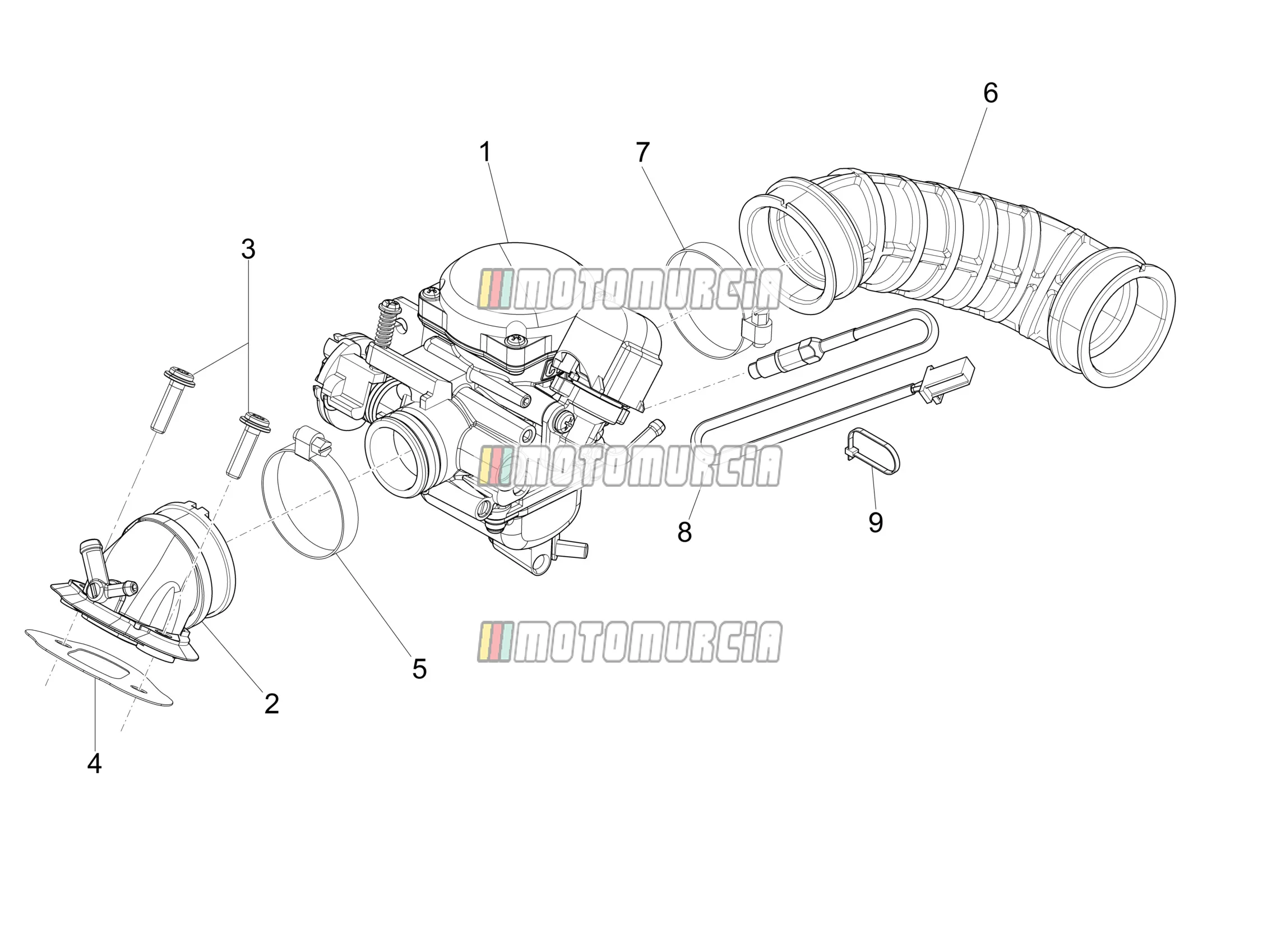 Carburettor, Assembly - Union Pipe