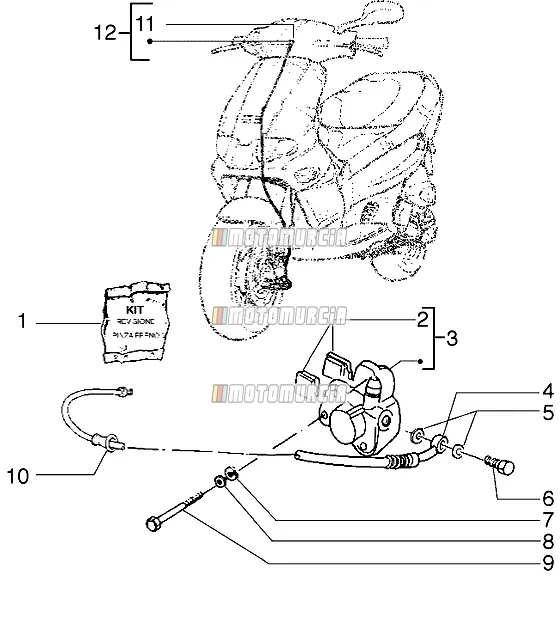 Étrier de frein avant-transmissions