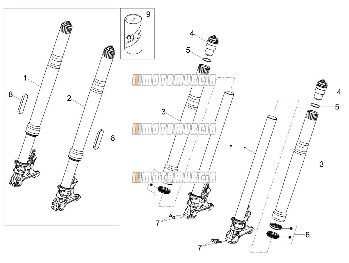 Fourche avant Ohlins