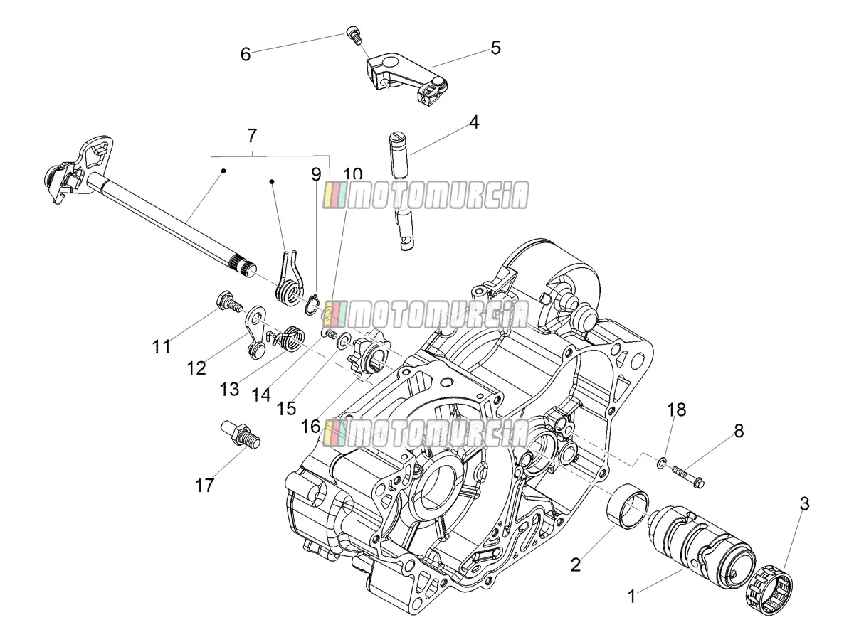 Transmission / Shift drum / Shift Fork