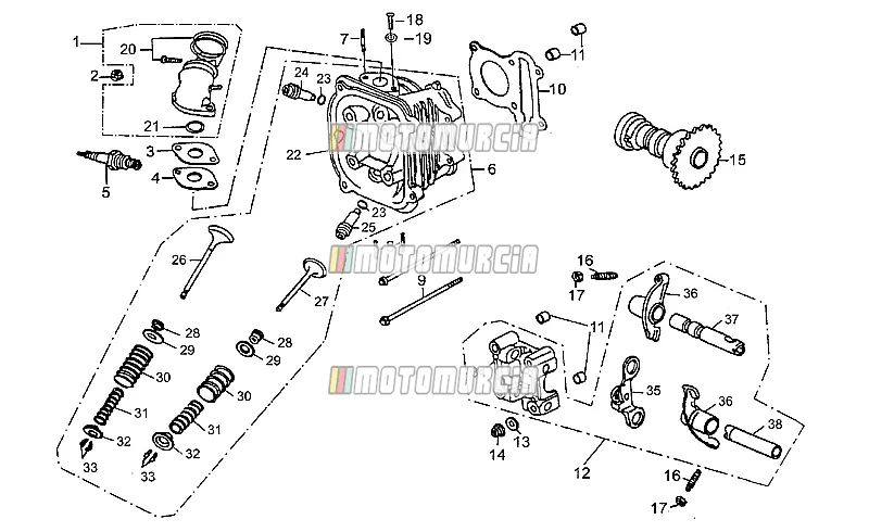 Cylinderkop compleet