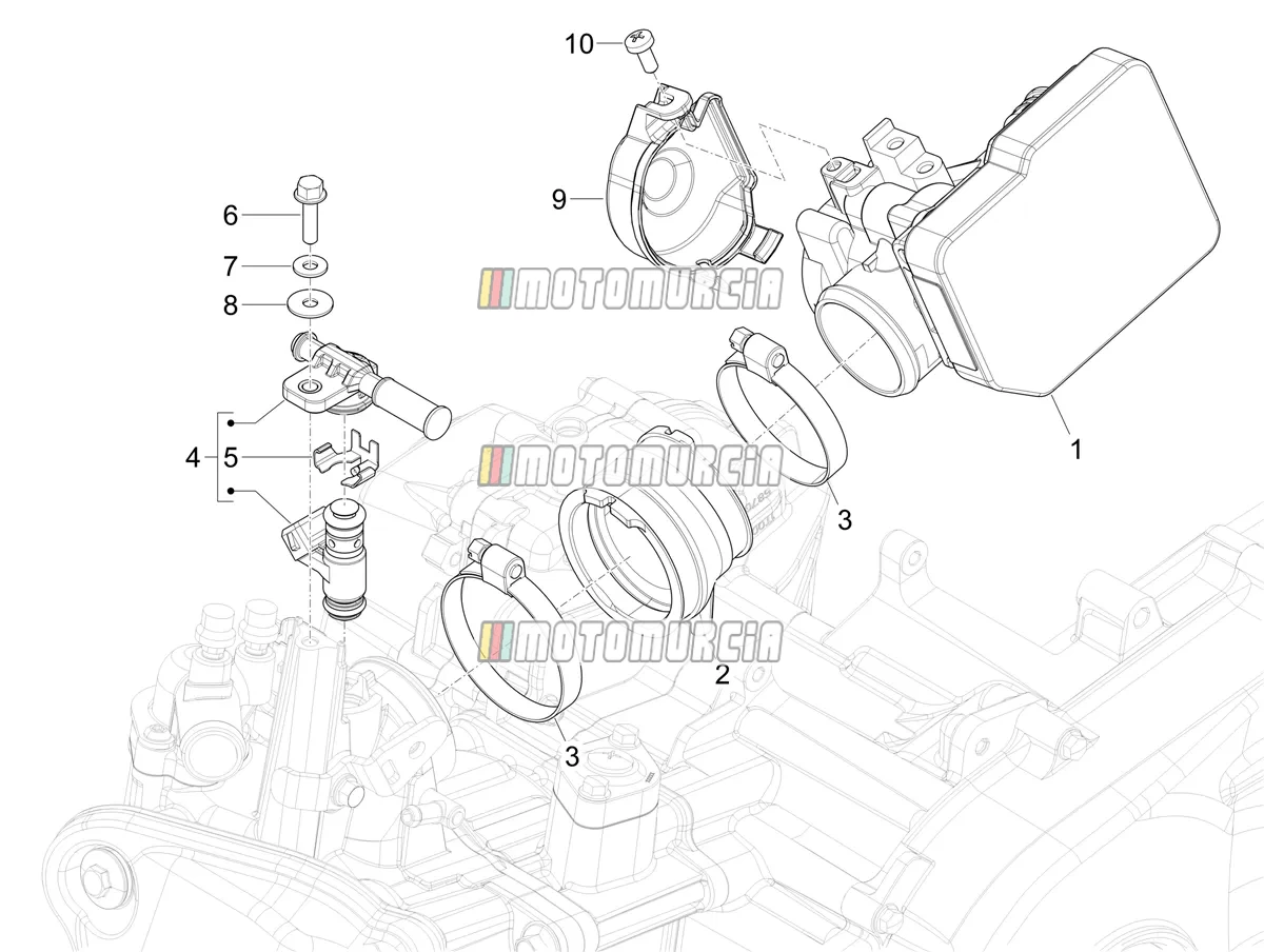 Gasklephuis - injector - inductiekoppeling
