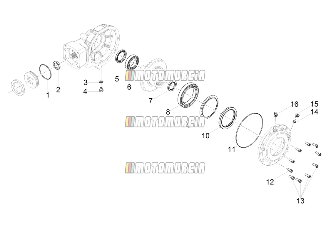 Transmission arrière / composants