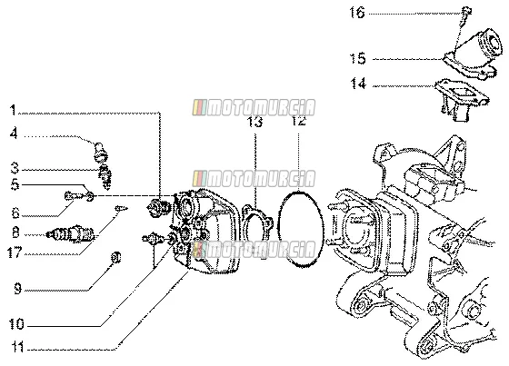 Cylinder head and inlet pipe