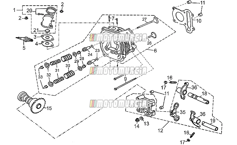 Cylinderkop compleet