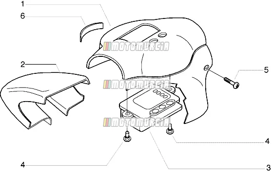 Componentes del manillar-Unidad de instrumentos.