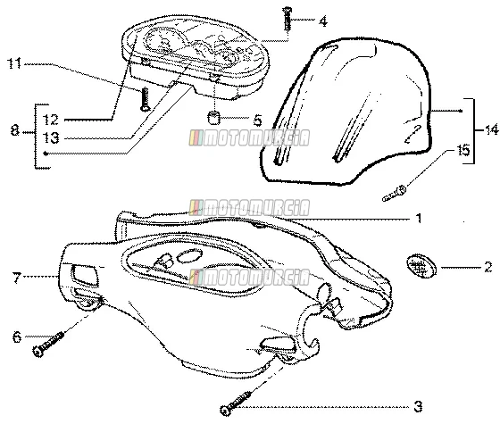 Speedometers Kms.-Handlebar cubre