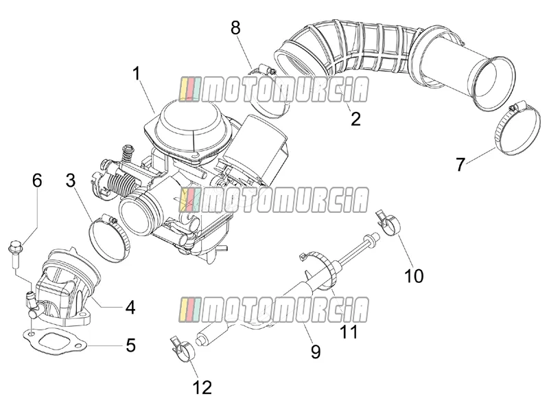 Carburettor, Assembly - Union Pipe