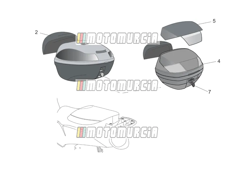 Accessoires » selon - top/cases, valises latérales