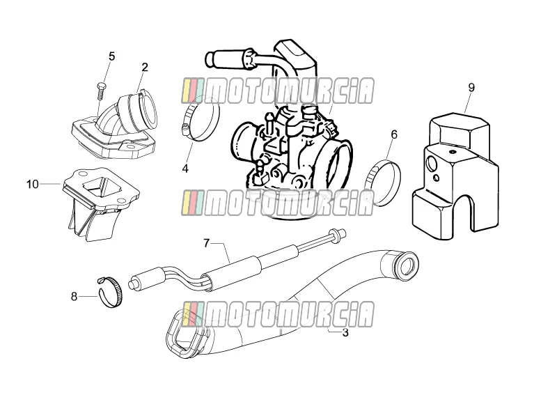 Carburettor, Assembly - Union Pipe