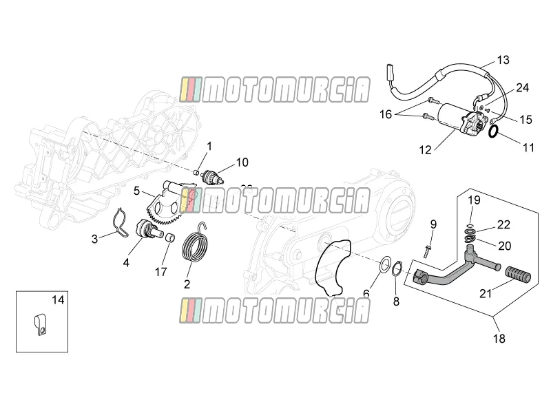 Motor » kickstartversnelling/startmotor
