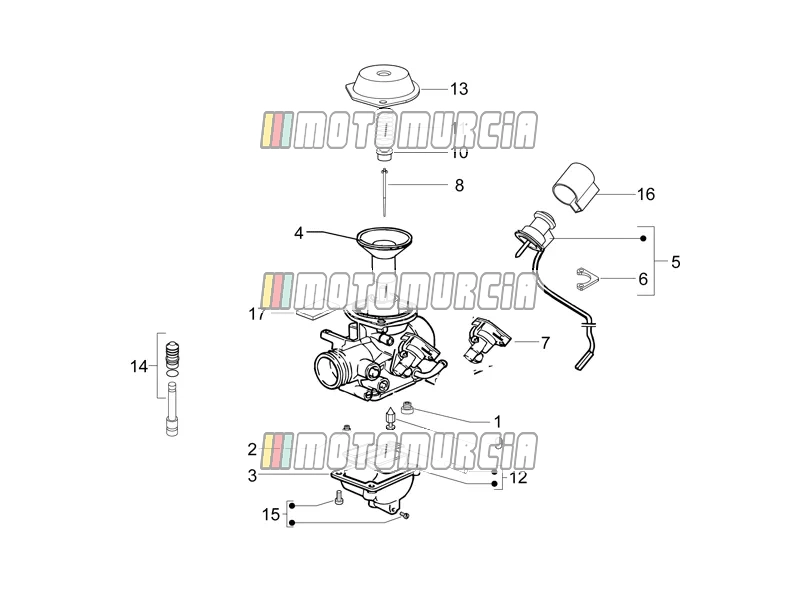 Carburateur - componenten