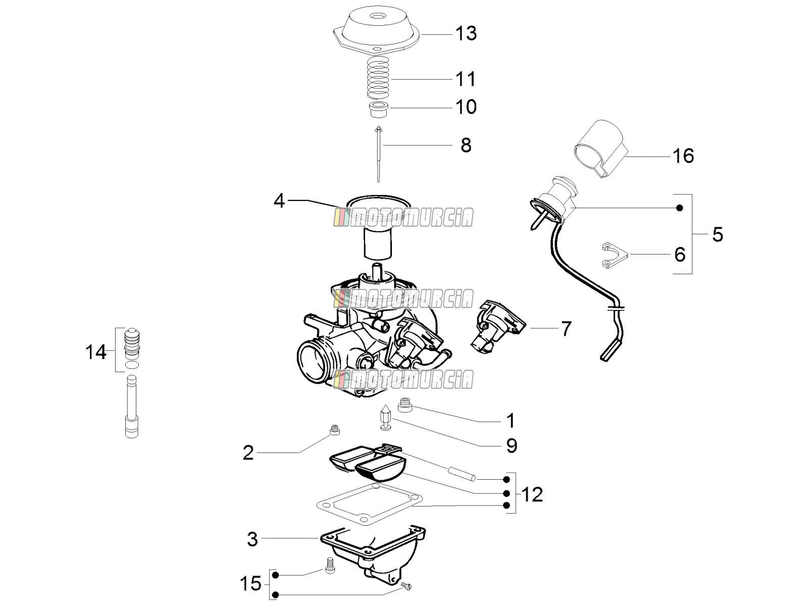 Composants du carburateur