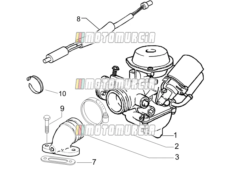 Carburettor, Assembly - Union Pipe