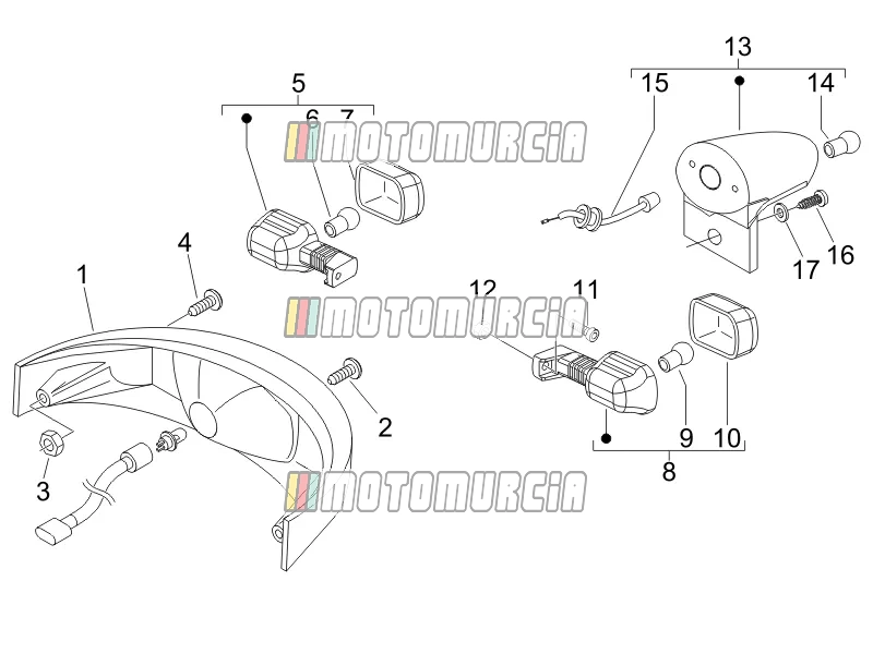 Faros traseros - luces direccionales