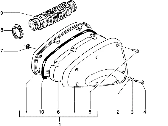 Filtre ? air (v?hicule avec frein ? tambour arri?re)