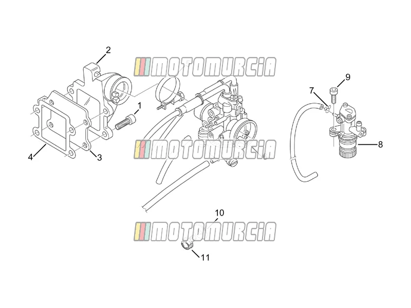 Carburateur - oliepomp assy.
