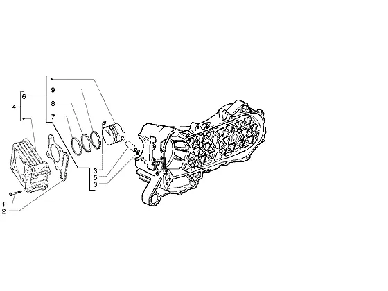 Cilinder-zuiger-polspen, assy