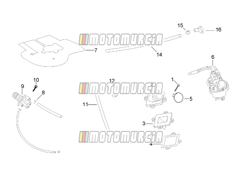 Carburateur - oliepomp assy.
