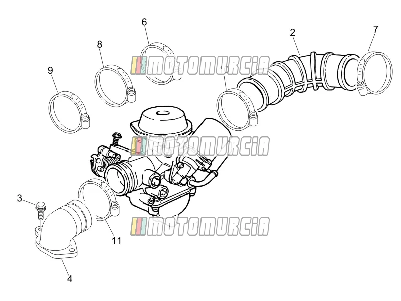 Carburettor, Assembly - Union Pipe