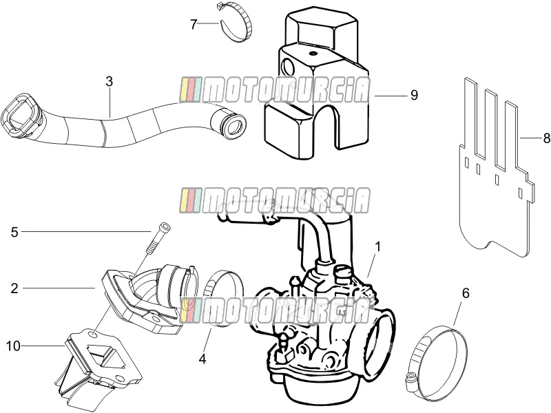 Carburettor, Assembly - Union Pipe