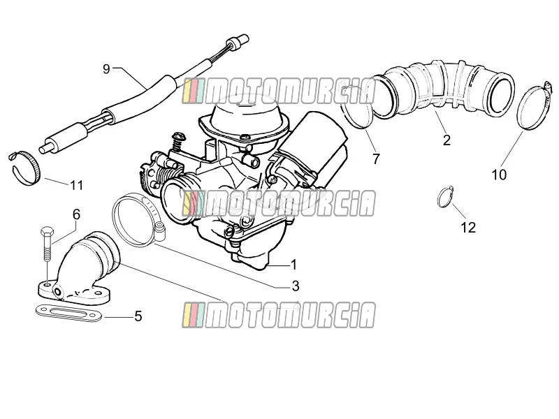 Carburettor, Assembly - Union Pipe