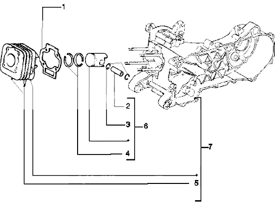 Cilinder-zuiger-polspen, assy