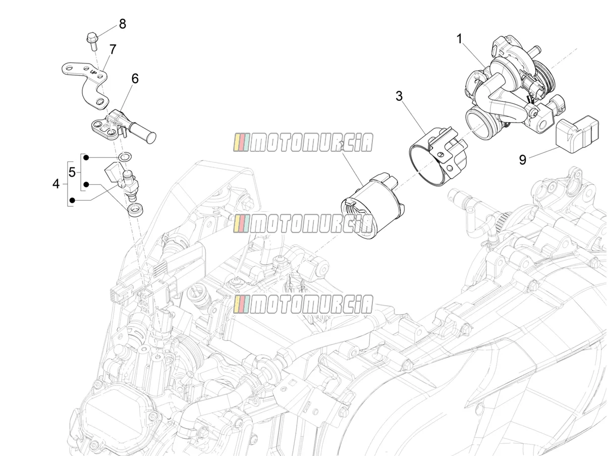 Corps de papillon - injecteur - joint d'induction