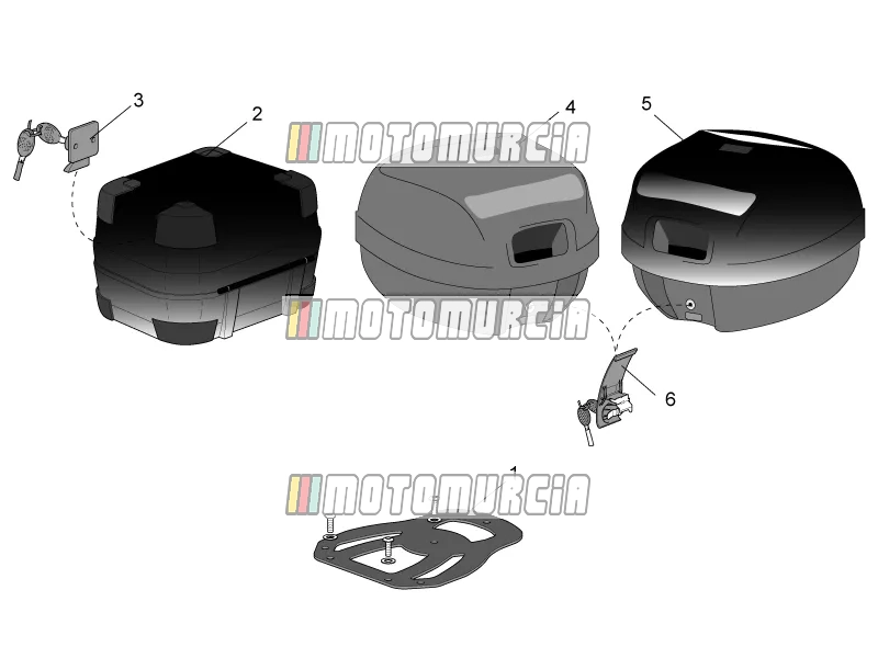 Accessoires » selon - top/cases, valises latérales