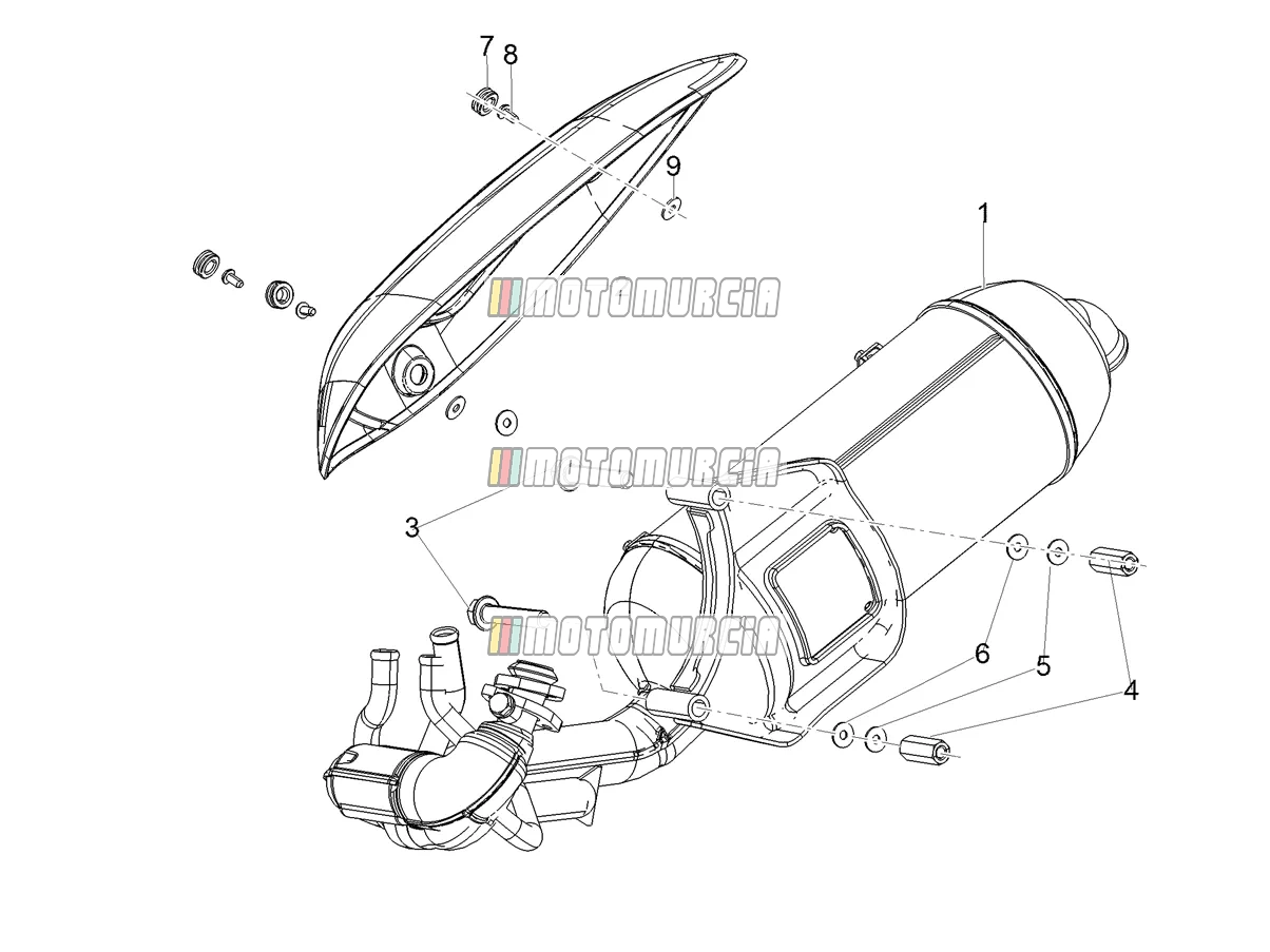 Moteur » pot d'échappement
