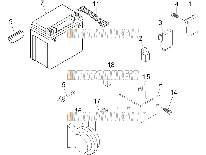 Interruptores de control remoto - batería - bocina
