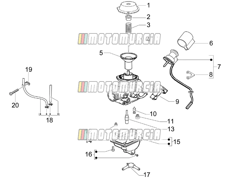 Composants du carburateur