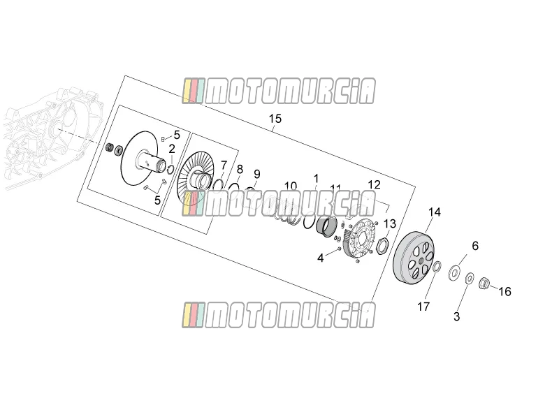 Motor » poelie, aangedreven