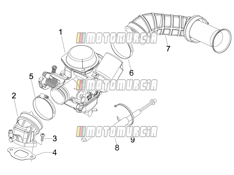 Carburettor, Assembly - Union Pipe