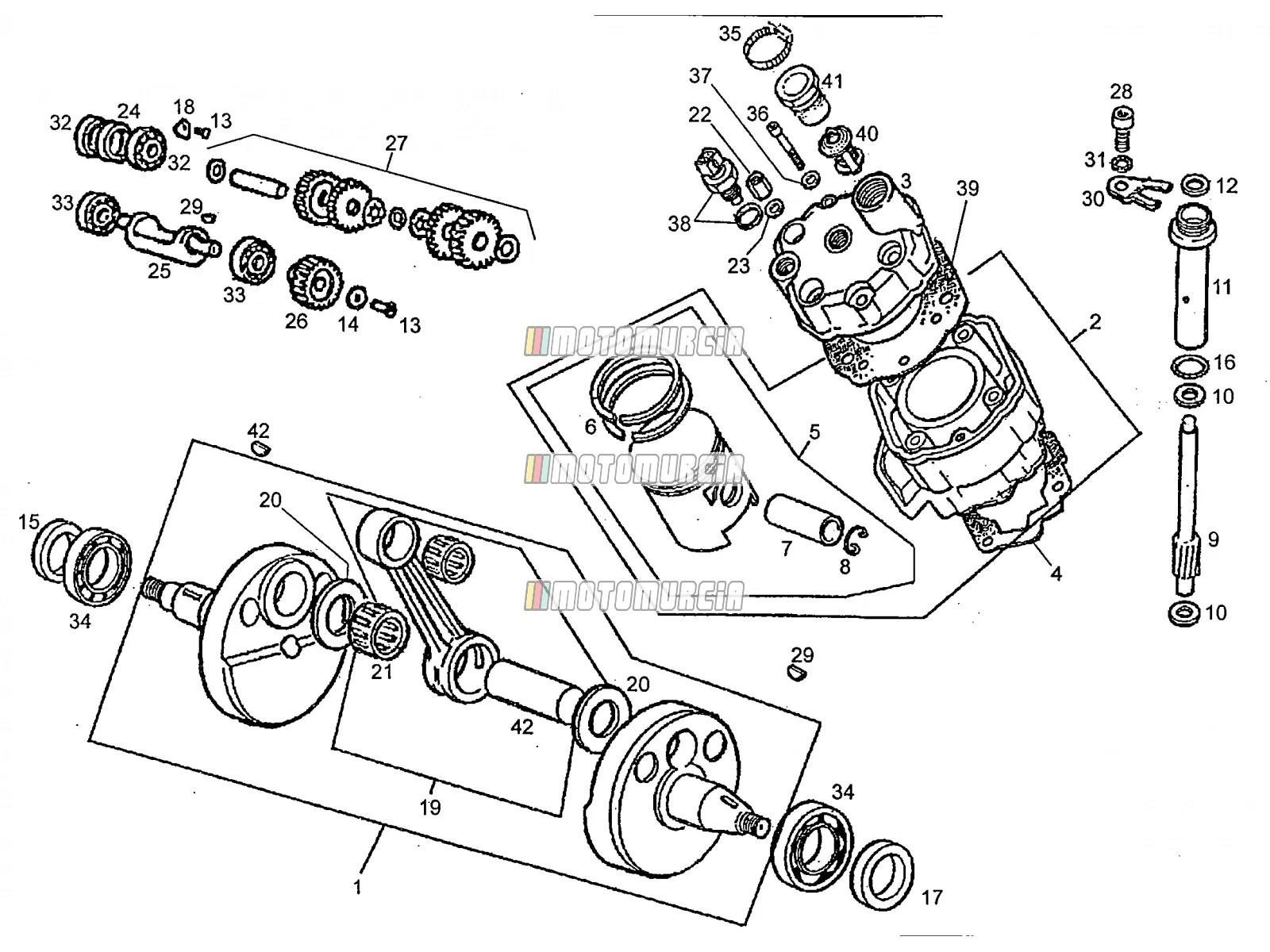 Drive Shaft - Cylinder - Piston