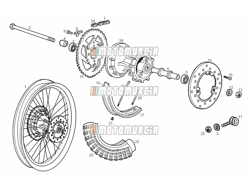 Roue arrière
