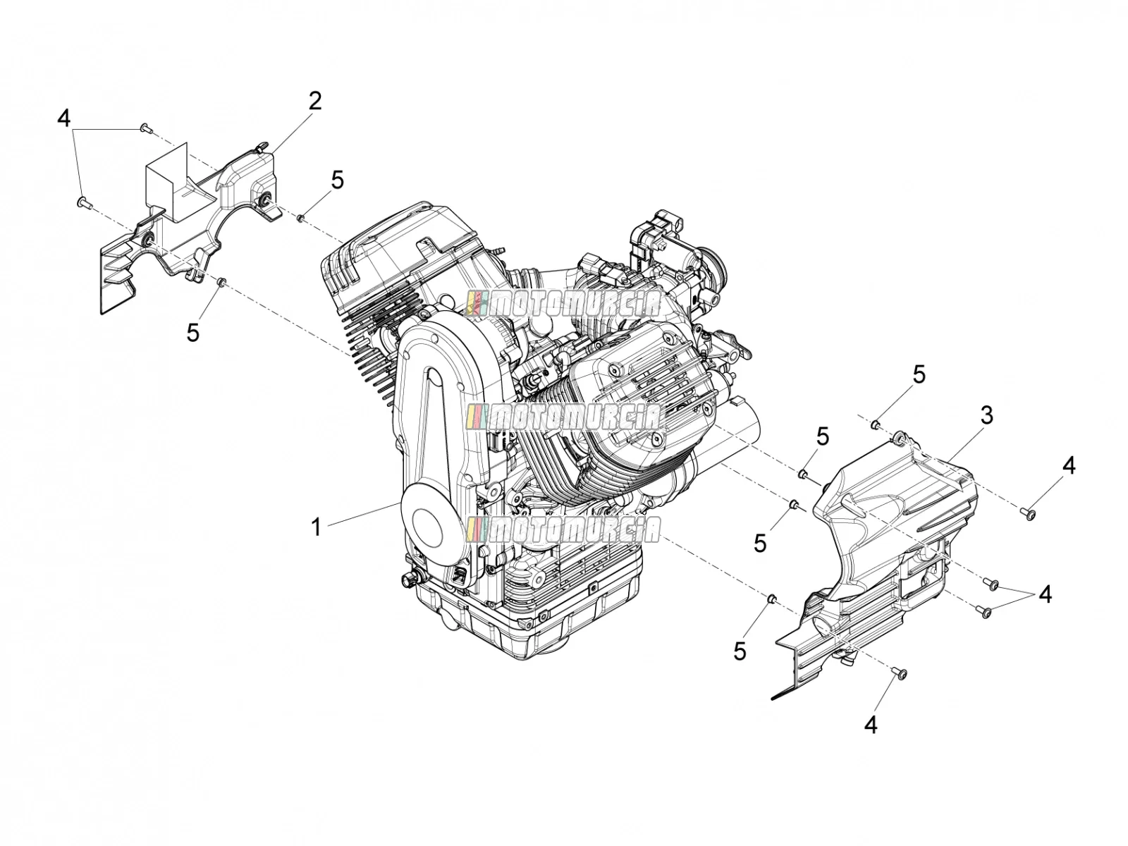 Levier de pièce de finition du moteur