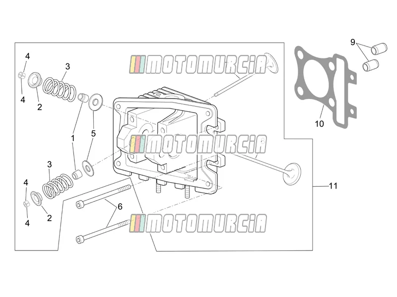 Motor » cilinderkop - kleppen