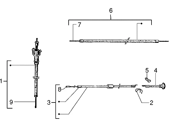 Transmissies achterrem-snelheidsmeter (kms)-choke