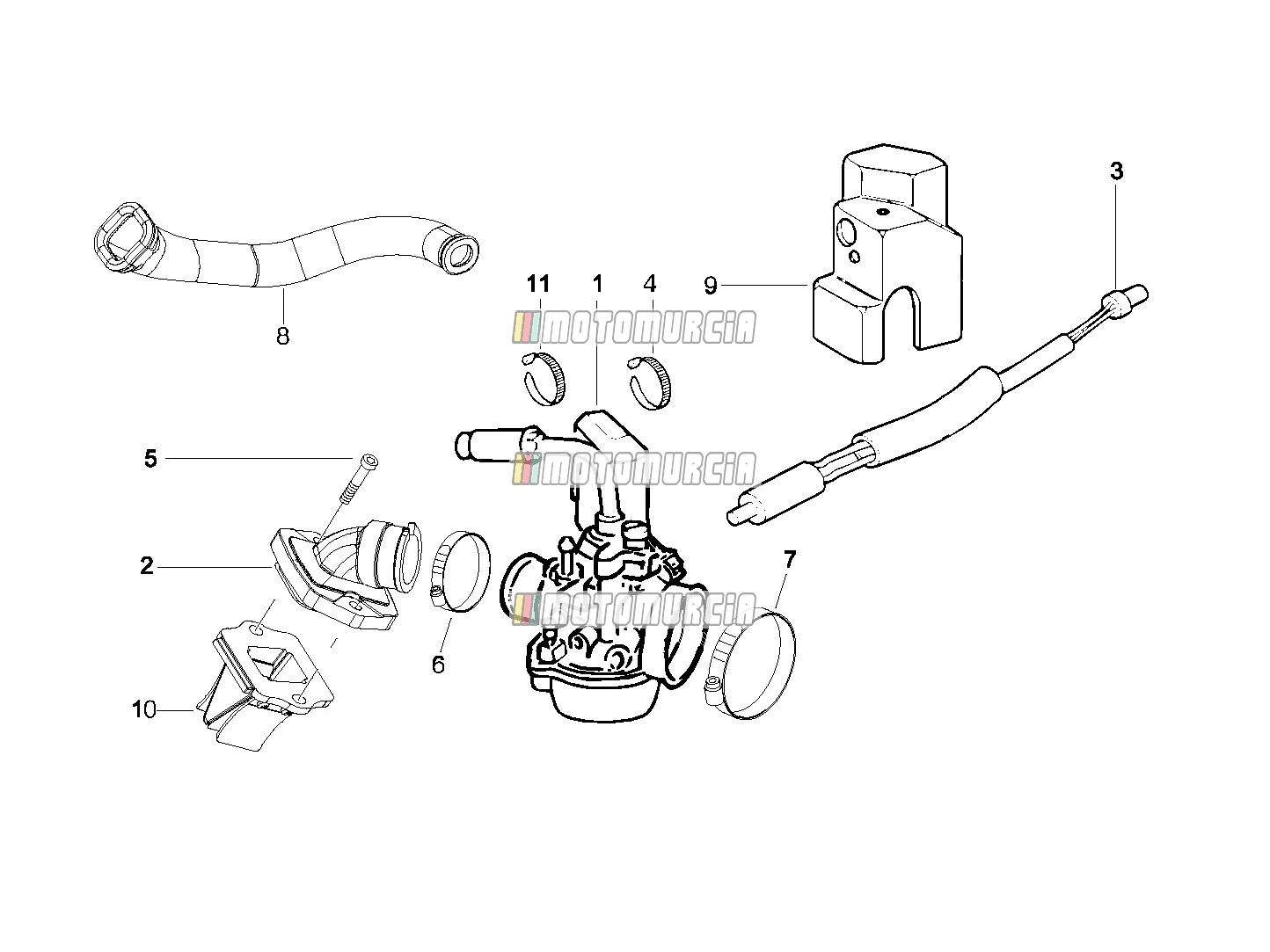 Carburettor, Assembly - Union Pipe