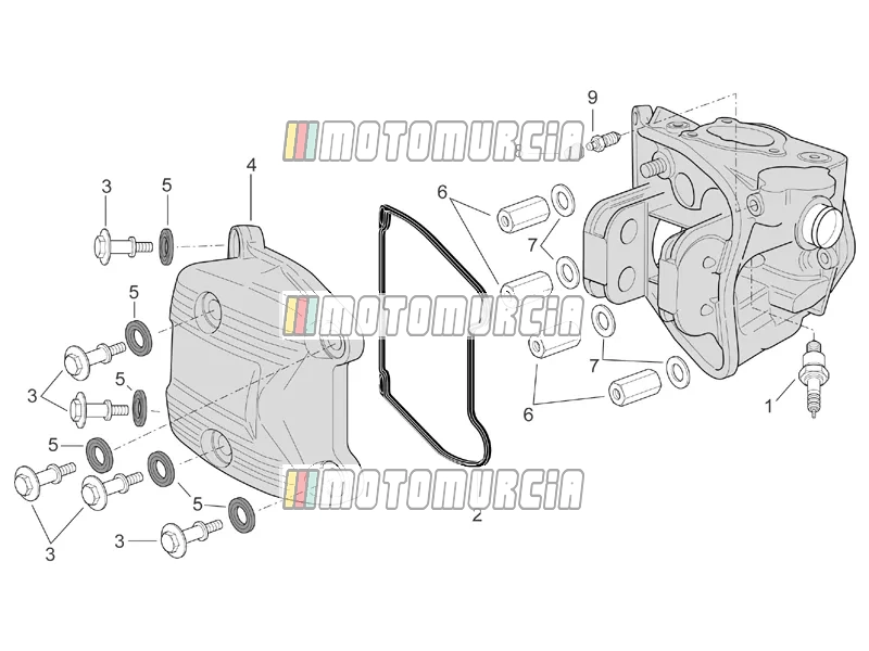 Motor » hoofddeksel cpl.
